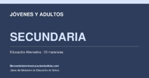 educacion secundaria personas jovenes y adultas bolivia