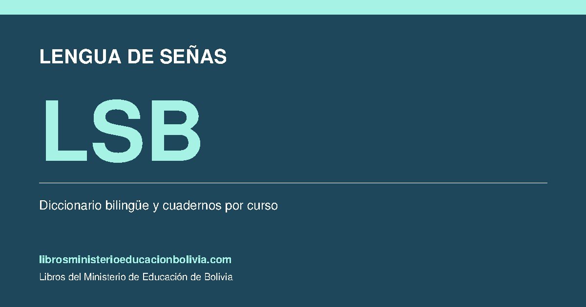 lengua de senas boliviana diccionario